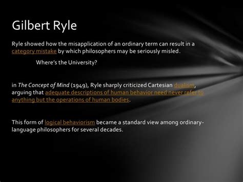 PPT - Gilbert Ryle PowerPoint Presentation - ID:6275724