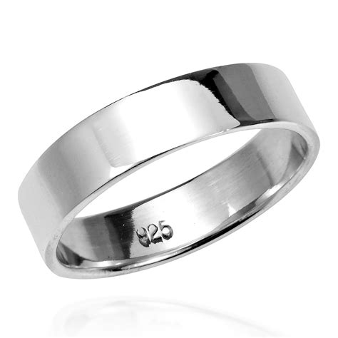 Must Have 5mm Wide Plain Band Sterling Silver Ring