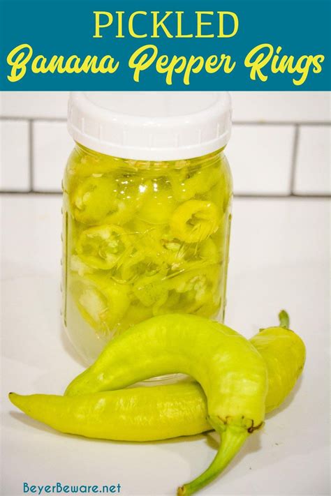 Learn how to can banana pepper rings with this easy refrigerator pickled peppers reci… | Stuffed ...