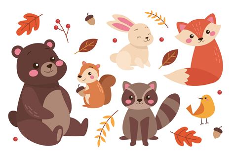 Autumn Forest Animals Collection