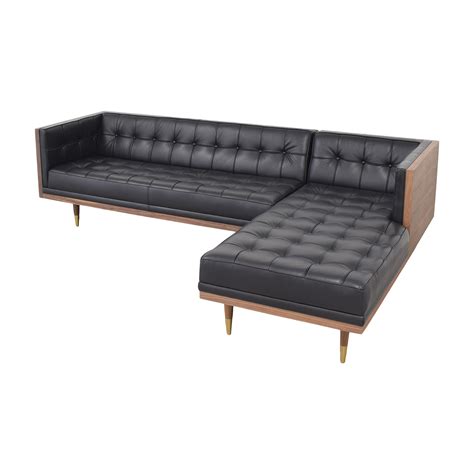 54% OFF - Kardiel Kardiel Woodrow Box Sectional Sofa with Chaise / Sofas