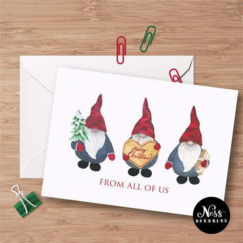 Tomten, Christmas Gnome, Santa Claus, Father Christmas, From All of Us card | Christmas cards ...