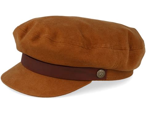 Fiddler Brown/Dark Brown Flat Cap - Brixton caps - Hatstoreworld.com