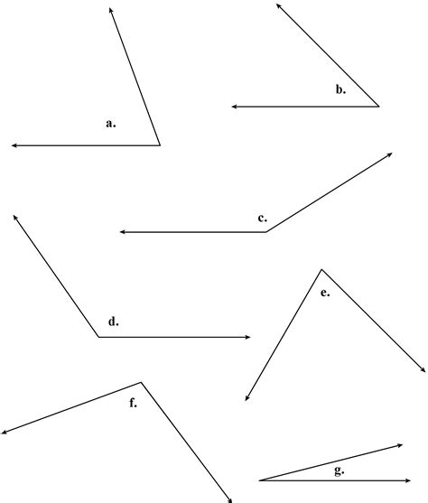 Angle Measurements Worksheet