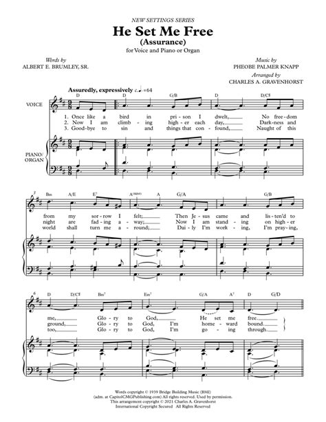 He Set Me Free (arr. Charles A. Gravenhorst) Sheet Music | Albert E ...