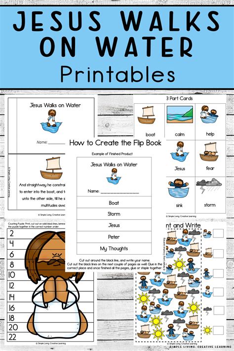 Jesus Walks on Water Printables - Simple Living. Creative Learning