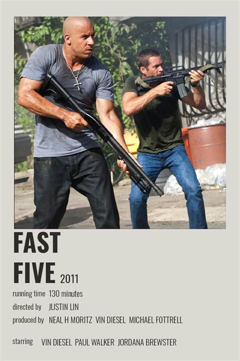 Fast Five (2011) Polaroid Poster | Fast and furious actors, Movie fast ...