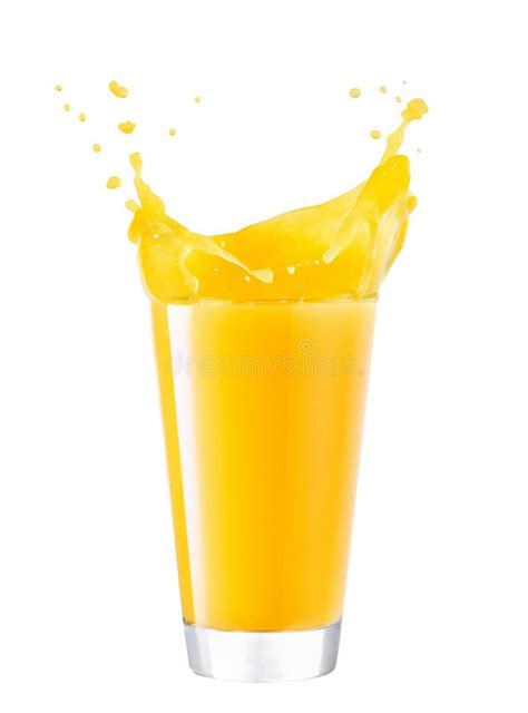 Glass of splashing juice stock image. Image of drop - 108291951