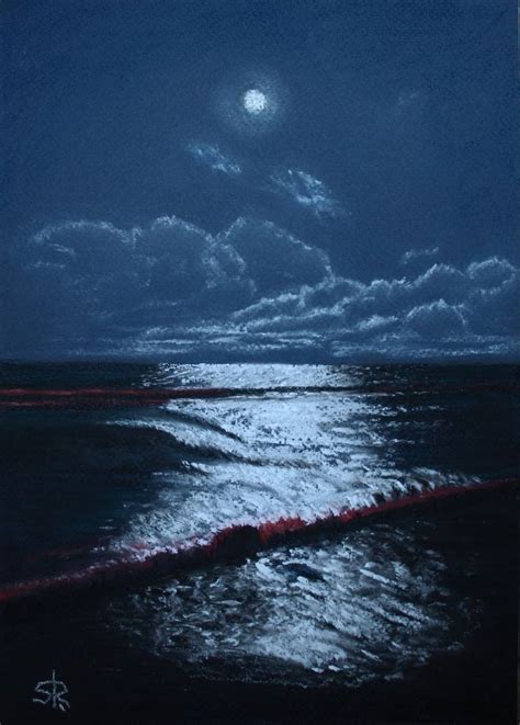 Moonlight Drawing by Serge Ra | Saatchi Art