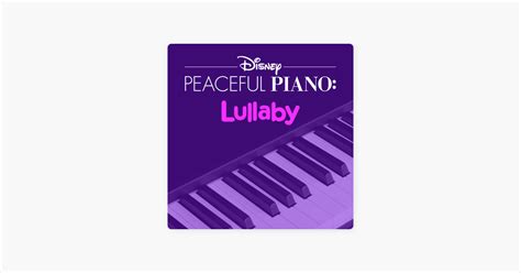 the disney piano - lullaby book is shown in purple and pink with an image of