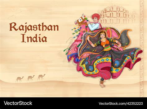 Rajasthan cultural india Royalty Free Vector Image