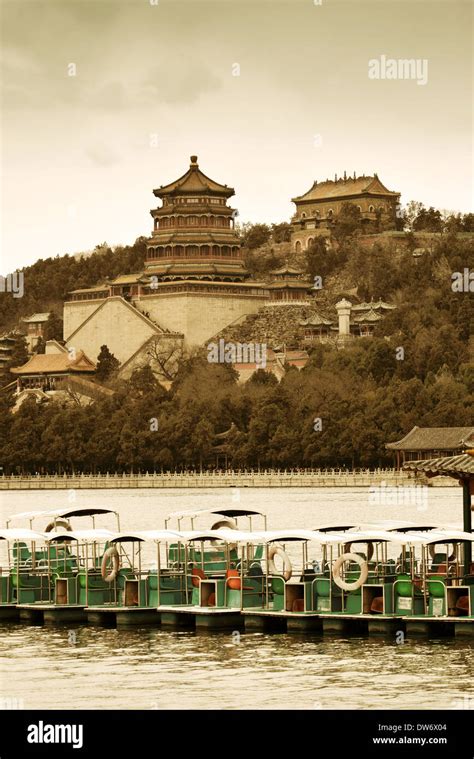 Summer Palace with historical architecture in Beijing Stock Photo - Alamy