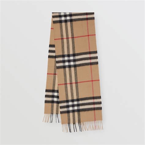 The Burberry Check Cashmere Scarf in Archive Beige | Burberry® Official