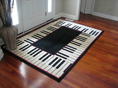 This piano keyboard rug would look nice in a music teaching studio ...