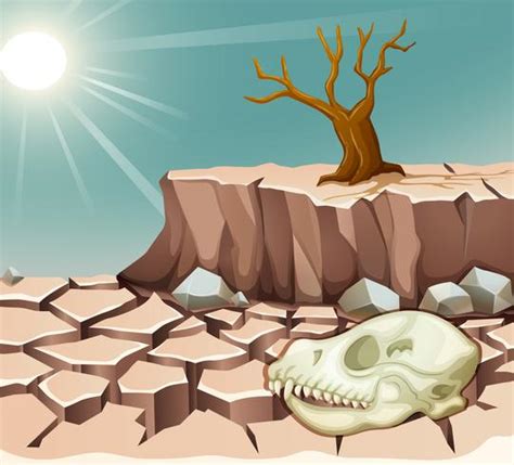 Natural disaster with drought 366665 Vector Art at Vecteezy