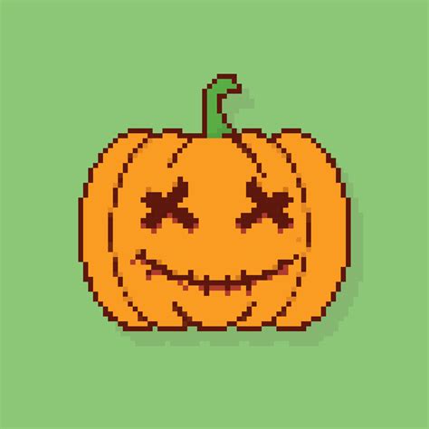 Pixel art Halloween Pumpkin 8bit style 29108500 Vector Art at Vecteezy