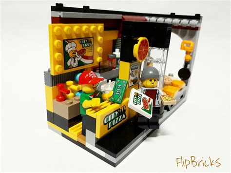 LEGO Pizza Shop 8x16 MOC Vignette by FlipBricks | Lego moc, Lego pizza, Creative gardening