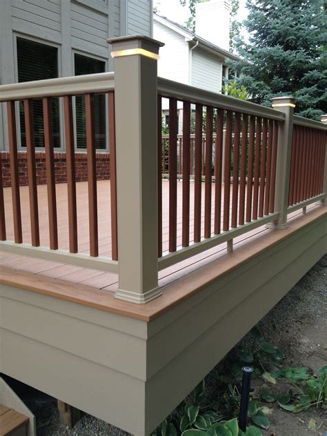 Timber Tech XLM PVC deck in Harvest Bronze decking with Sandridge fascia and railings. | Веранды ...