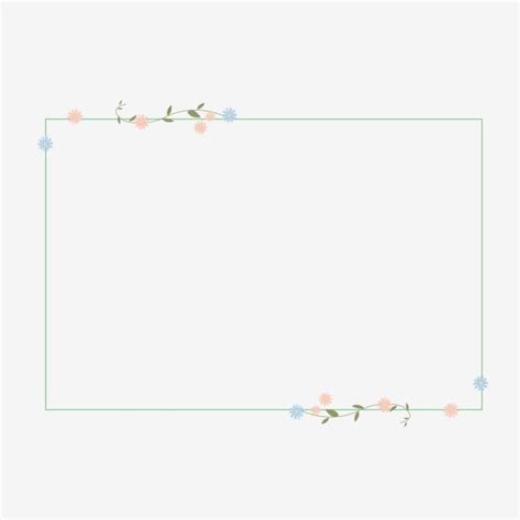 Simple Floral Border PNG Transparent, Fresh And Simple Floral Border ...