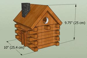 Free Bird House Plans (Log Cabin) – EASY Homemade Bird Box. | Bird house, Bird house plans, Bird ...