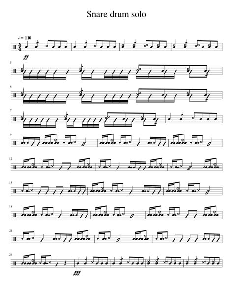 Snare drum solo Sheet music for Snare drum (Solo) | Musescore.com