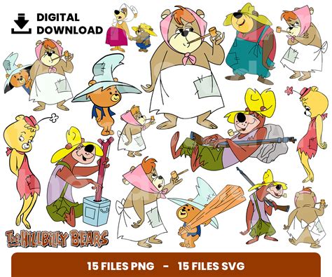 15 Clipart - The Hillbilly Bears - EclipArtCo