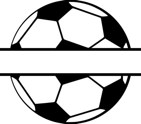 Monogram, Personal Use, Split Soccer Ball, - Split Soccer Ball Svg - (1075x943) Png Clipart ...
