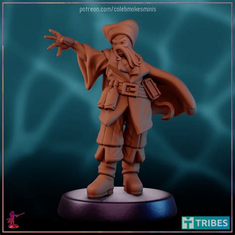 3D Printable The Fathomless Warlock [PRE-SUPPORTED] | Buccaneers Series by Caleb Makes Minis