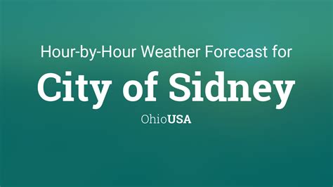 Hourly forecast for City of Sidney, Ohio, USA