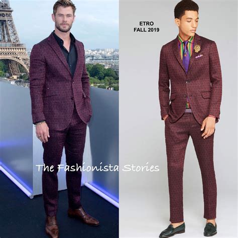 Chris Hemsworth in Etro at the 'Men in Black' Paris Photocall