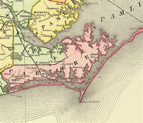 Old Map North Carolina 1897 - VINTAGE MAPS AND PRINTS