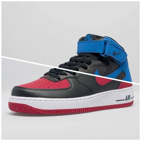 Nike Air Force 1 Mid Colorways Inspired by the 'Bred' & 'Royal' Air Jordan 1 - WearTesters