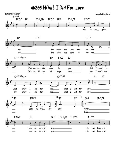 What I Did For Love Sheet Music | Marvin Hamlisch | Piano, Vocal & Guitar Chords