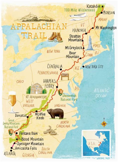 Appalachian Trail Map Georgia | secretmuseum