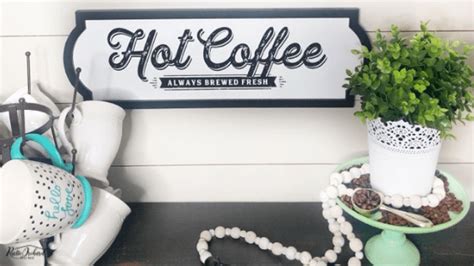 DIY Coffee Bar Sign Tutorial - Rustic Orchard Home