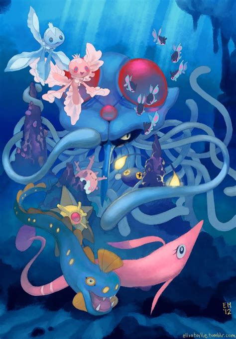 Different water type Pokemon throughout the series that live in deep ...