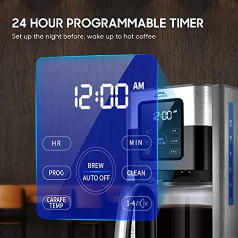 Programmable Coffee Maker 12 Cup Coffee Maker with LED Display Self ...