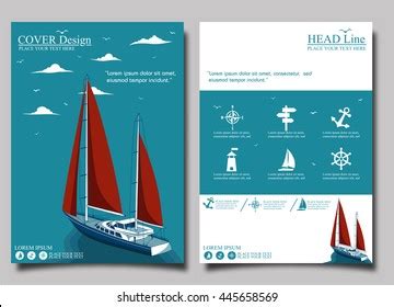 Yacht Club Flyer Design Template Vector Stock Vector (Royalty Free) 445658569 | Shutterstock