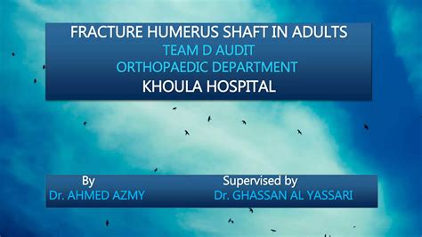 Fracture humerus shaft in adults | PPT