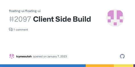 Client Side Build · Issue #2097 · floating-ui/floating-ui · GitHub