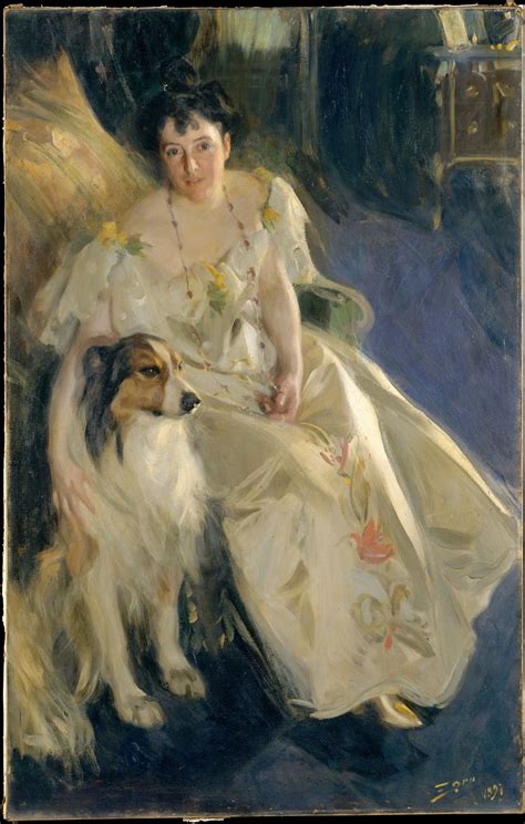 Mrs. Walter Rathbone Bacon painted by Anders Zorn, 1897. Public domain image via the The ...