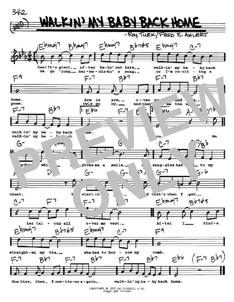 Walkin' My Baby Back Home | Sheet Music Direct