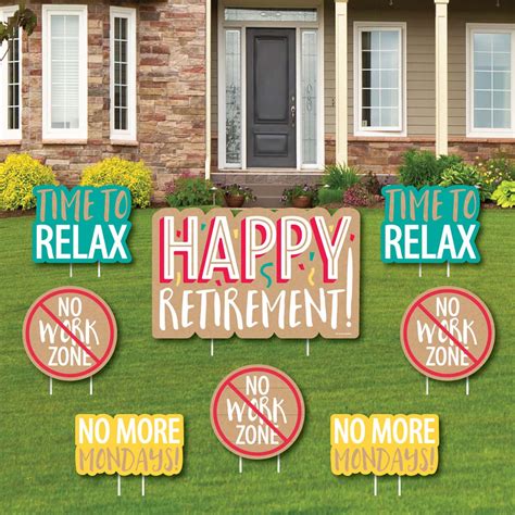 Big Dot of Happiness Retirement - Yard Sign and Outdoor Lawn Decorations - Retirement Party Yard ...