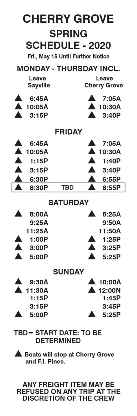 Fire Island Ferry Schedules