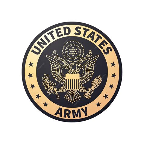 Premium Vector | Vector golden seal of the united states army