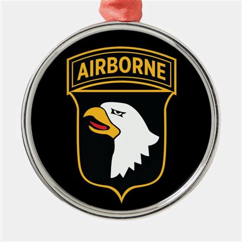 101st Airborne Division - Military Patch Insignia Metal Ornament ...