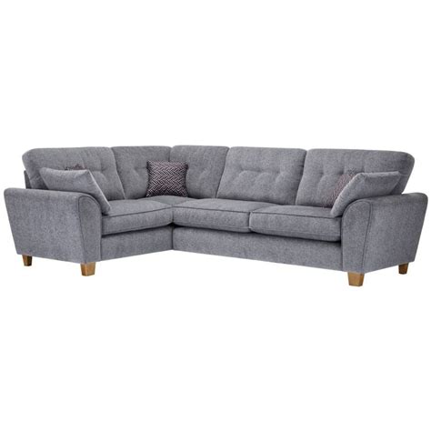 Brooke Right Hand Corner Sofa in Grey + Grey Scatters