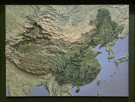 China - 3D Printed Relief Map | Relief map, China map, Cartography