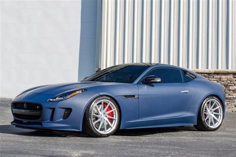 Jaguar F-Type R Coupe Blue with Avant Garde M621 Aftermarket Wheels Wheel | Wheel Front