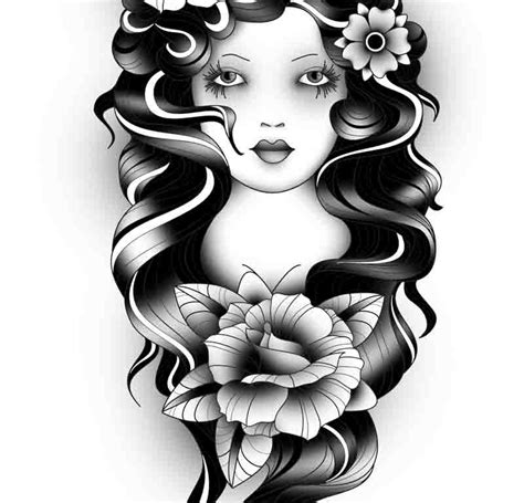 Gypsy Girl Tattoo Design for Arm | KateHelenMuir